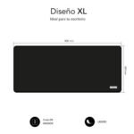 SUBBLIM Alfombrilla con Ratón Harmony Pack Mousepad XL + Wireless Mouse Black - Imagen 3