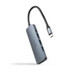 NANOCABLE HUB USB-C 3xUSB-A+USB-C CARGA+HDMI, GRIS 18 CM