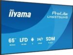 MONITOR IIYAMA 65" (LH6575UHS-B1AG)3840X2160, UHD IPS PANEL, OPERACION 24/7 500CD/M, LANDSCAPE PORTRAIT, SIGNAL FAILOVER, SPEAKERS 2X 10W, MULTIPLE INPUTS (DVI-I (VGA),HDMI 3X, DP-OUT ,USB 2.0 X2, WIFI, LAN, MEDIA PLAY USB PORT, CONTROL LAN/RS232 - Imagen 3
