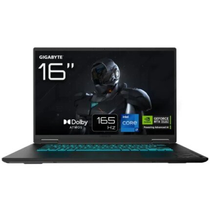 GIGABYTE Gaming A16 CVH Portátil - 16" 165Hz WUXGA, Intel Core i7-13620H, NVIDIA RTX 5060, 32GB DDR5 5200MHz, 1 x SSD Gen4 de 1TB, DOS, Garantía de 2 años, Dolby Atmos, A16 CVHI3ES864SD