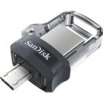Sandisk Ultra Dual m3.0 unidad flash USB 64 GB USB Type-A / Micro-USB 3.2 Gen 1 (3.1 Gen 1) Negro, Plata, Transparente