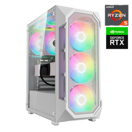 PepiPC GAMING BASIC BLANCO – AMD RYZEN 5 5500 / 32GB / 1TB / RTX 5060 8GB