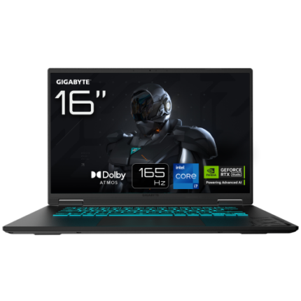 GIGABYTE PORTATIL GAMING A16 CWHI3ES864SD,I7-13620H,32GB DDR5,SSD 1TB,16” 16.0 FHD+ 165HZ,RTX5070/8GB,FREEDOS