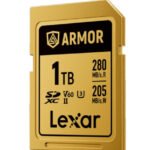 LEXAR 1TB PROFESSIONAL ARMOR GOLD SDXC UHS-II CARDS,  UP TO 280MB/S READ 210MB/S WRITE C10 V60 U3,STAINLESS STEEL CASING, IP68