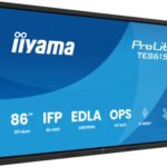 IIYAMA 86" STYLISH IFP,  (EDLA)/ANDROID 14,8 CORE SOC, 8/128GB, 40-PTS, UHD , NFC, PIR , MM 2X20W +20W SBUW, 8-ARRAY MICRO, 2XHDMI, HDMI-OUT, DP, USB-C100W PD/ MINI-JACK / OPT.OUT, 550CD/M2, L/S MODE, AG GLASS, LAN, WIFI6, BT5.0/IIWARE, PC SLOT,800X6