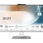 MSI AIO MODERN AM272P 1M-1423EU. 27" IPS LED FHD. INTEL  IRIS XE GRAPHICS. SO-DIMM DDR5 16GB (8GB*2). 512G M.2 PCIE SSD. W11 PRO.BLANCO